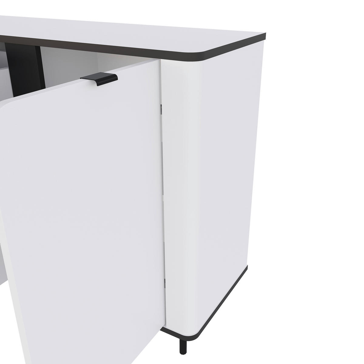 SIDEBOARD  in 136,8/82/35,2 cm  - Schwarz/Weiß, MODERN, Holzwerkstoff/Kunststoff (136,8/82/35,2cm) - Carryhome