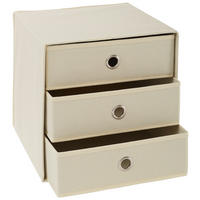 FALTBOX - Silberfarben/Naturfarben, Design, Karton/Textil (32/32/31,5cm) - Carryhome