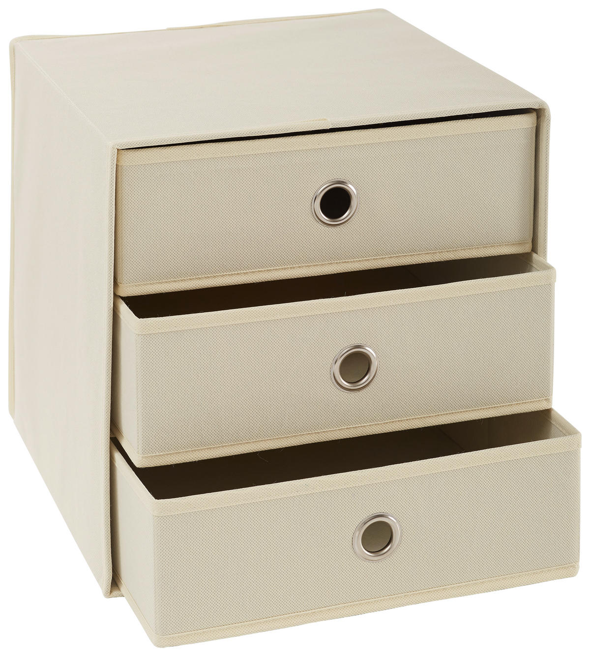 FALTBOX - Silberfarben/Naturfarben, Design, Karton/Textil (32/32/31,5cm) - Carryhome