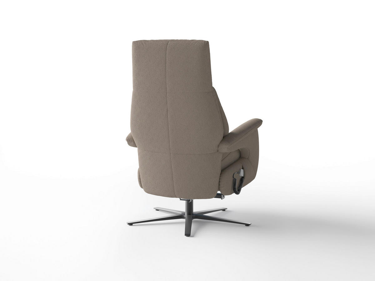 RELAXSESSEL Textil Taupe  - Taupe/Schwarz, Basics, Textil/Metall (75/110/85cm) - Sit & More