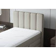 BOXSPRINGBETT 120/200 cm  in Hellgrau  - Hellgrau/Schwarz, Natur, Textil/Metall (120/200cm) - Esposa