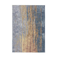 FLACHWEBETEPPICH Wohnzimmer 115/170 cm Blaze 325 Beige / Blau Blau, Beige rechteckig  - Blau/Beige, KONVENTIONELL, Textil (115/170cm) - Kayoom