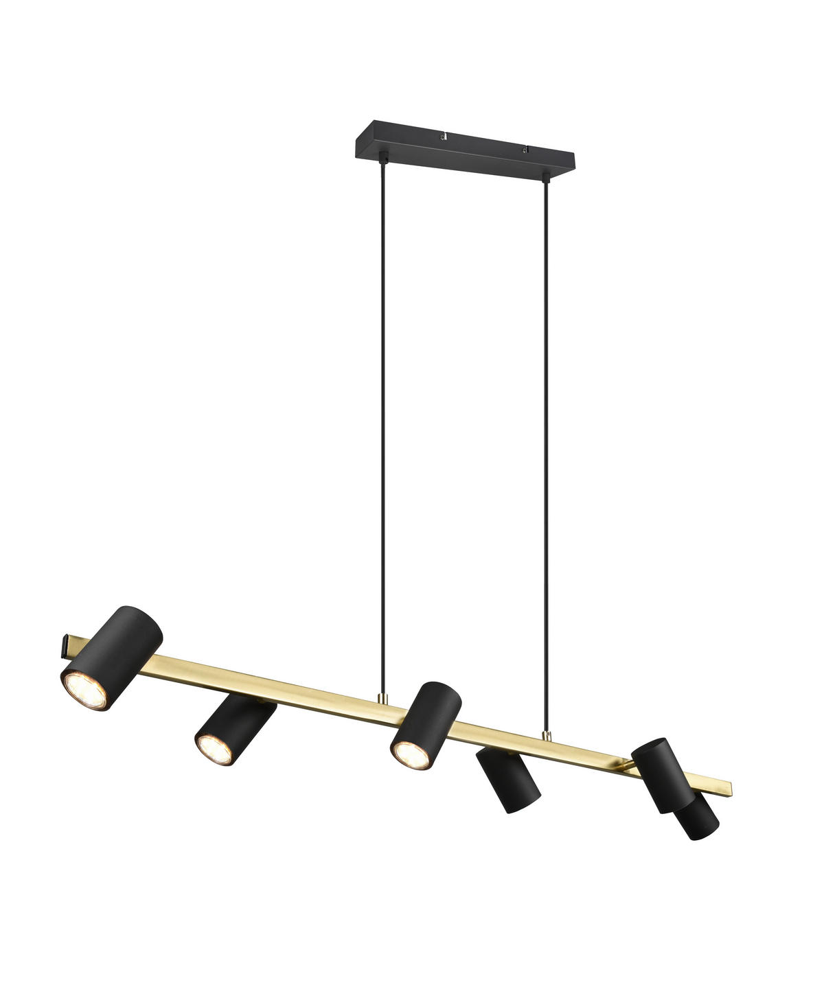 HÄNGELEUCHTE  115/150/18 cm   - Goldfarben/Schwarz, Design, Metall (115/150/18cm) - Trio Leuchten
