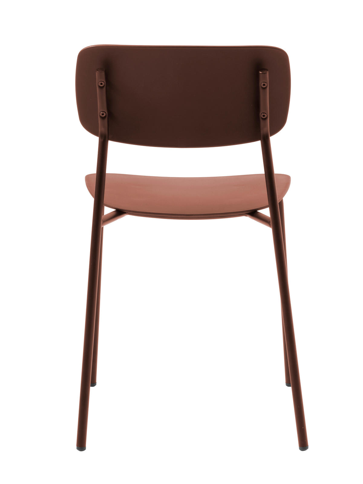 STUHL-SET 4 Stück stapelbar, abwischbar   - Terracotta, MODERN, Kunststoff/Metall (43,5/79/61cm) - Livetastic