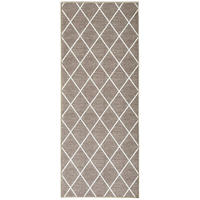 LÄUFER 80/600 cm Cosenza Hellbraun, Weiß  - Hellbraun/Weiß, Design, Kunststoff/Textil (80/600cm)