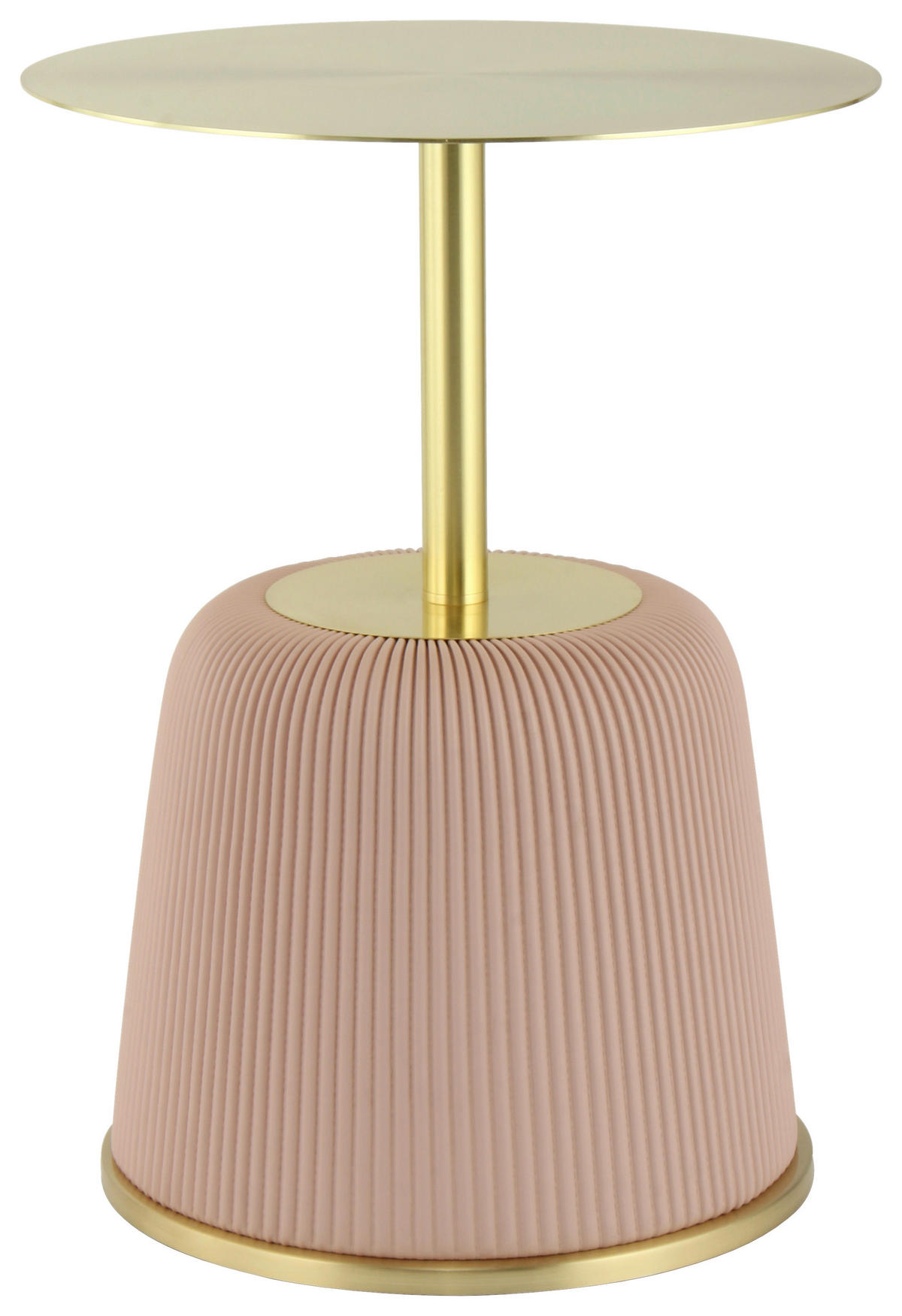 BEISTELLTISCH in Holzwerkstoff, Metall, Textil  - Goldfarben/Rosa, Design, Holzwerkstoff/Textil (40/55cm) - Kayoom
