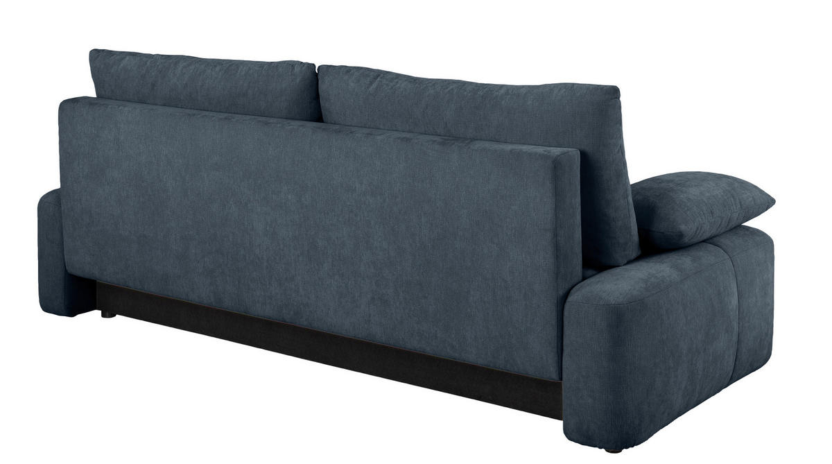 SCHLAFSOFA Blau Rücken echt, Armteil links, Armteil rechts  - Blau/Schwarz, Design, Kunststoff/Textil (240/93/108cm) - MID.YOU