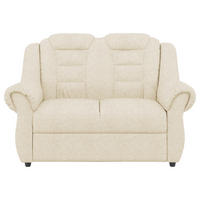 2-SITZER-SOFA in Chenille Creme  - Creme/Schwarz, Konventionell, Kunststoff/Textil (145/102/101cm) - Livetastic