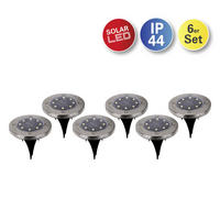 SOLARLEUCHTENSET 11,5/14 cm  6-teilig  - Edelstahlfarben, Basics, Kunststoff/Metall (11,5/14cm) - Näve
