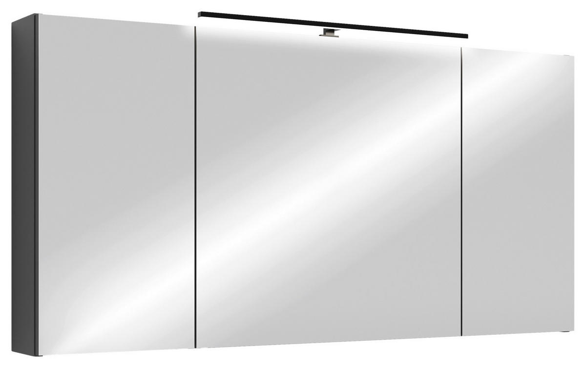 SPIEGELSCHRANK 120/60/20 cm  - Anthrazit, MODERN, Glas/Holzwerkstoff (120/60/20cm) - MID.YOU