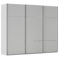 SCHWEBETÜRENSCHRANK 271/223/68 cm,  in Grau, 3 Tür(en)  - Chromfarben/Grau, KONVENTIONELL, Holzwerkstoff/Metall (271/223/68cm) - Novel