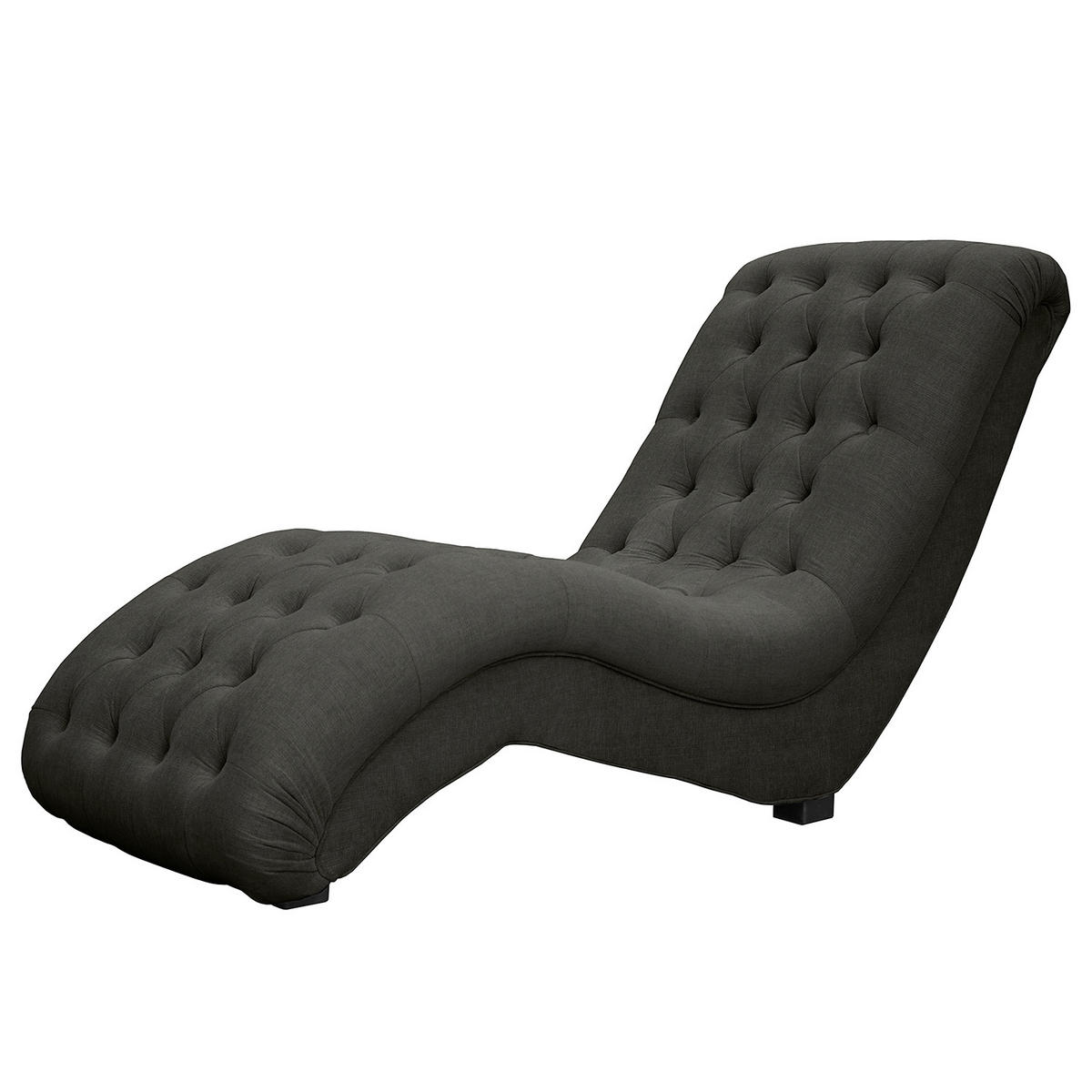 RELAXLIEGE Mikrofaser Anthrazit  - Anthrazit/Schwarz, Design, Kunststoff/Textil (67/90/159cm) - P & B