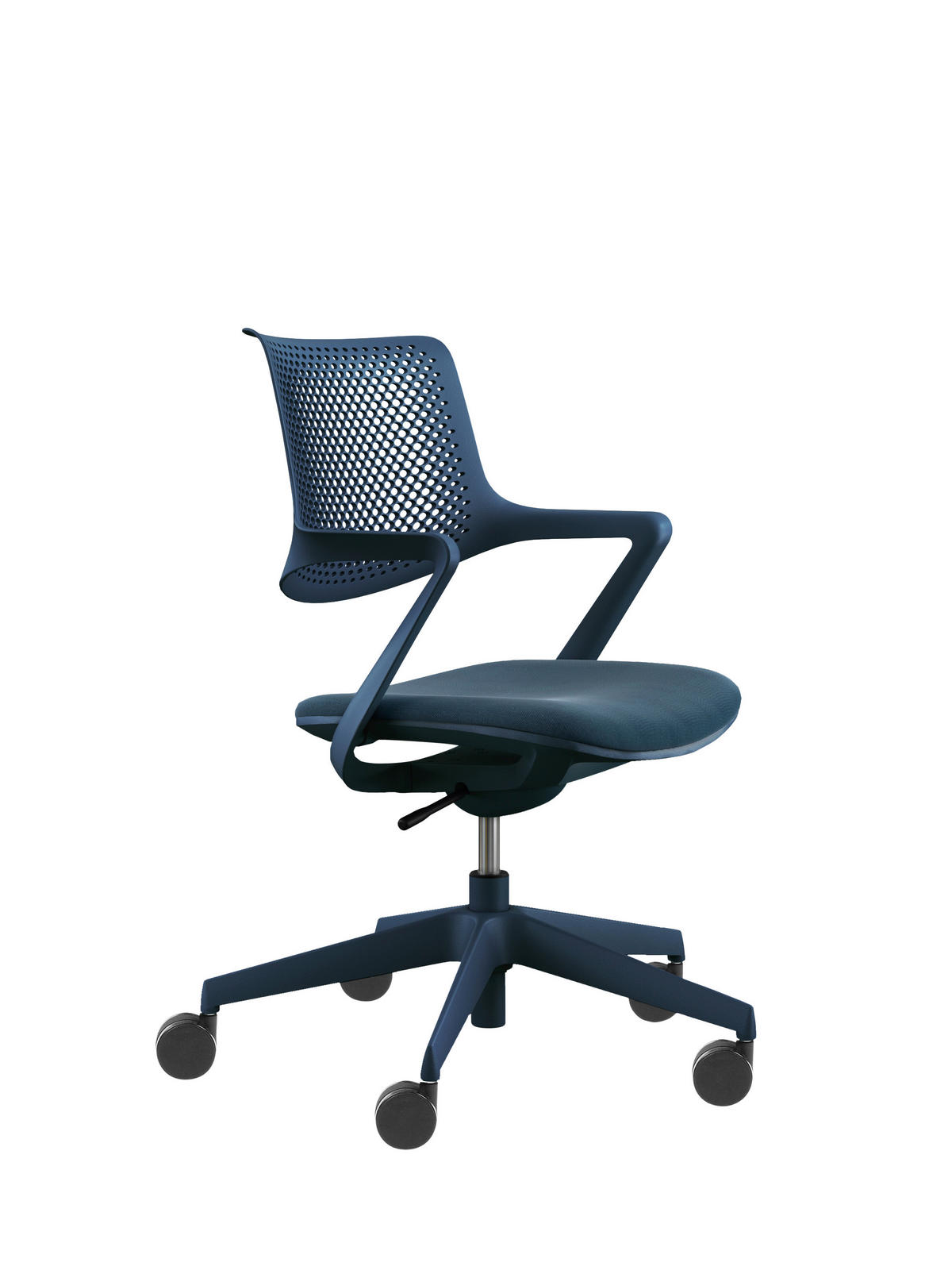 DREHSTUHL Dunkelblau  - Dunkelblau, Design, Kunststoff/Textil (59/85-95/49cm) - Voleo