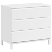KOMMODE , 98,5/89,4/57 cm, 3 Schublade(n)  - Weiß, MODERN, Holz/Holzwerkstoff (98,5/89,4/57cm) - Vipack