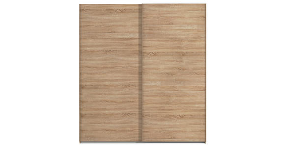 SCHWEBETÜRENSCHRANK  in Sonoma Eiche  - Sonoma Eiche, Design, Holzwerkstoff/Kunststoff (201/223/68cm) - Novel