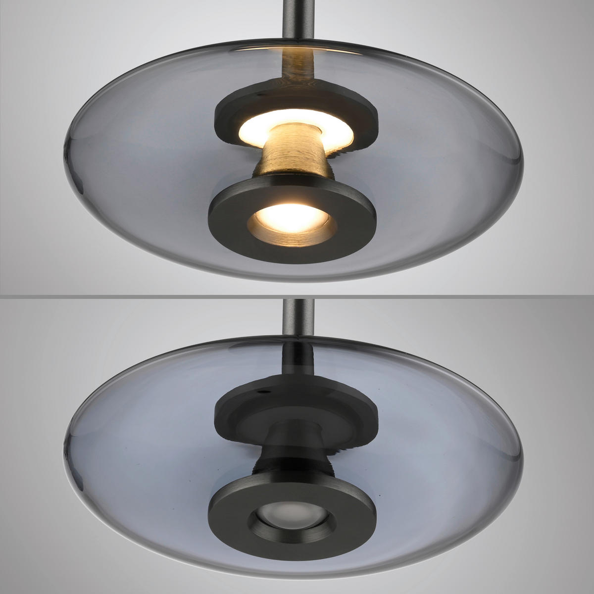 LED-PENDELLEUCHTE Pure Vitrum 22/200/200 cm   - Grau, Design, Glas/Metall (22/200/200cm) - Neuhaus PURE