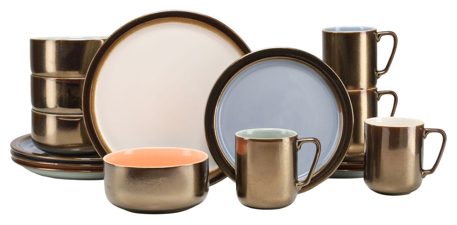 KOMBISERVICE 16-teilig  - Multicolor, Keramik - Creatable