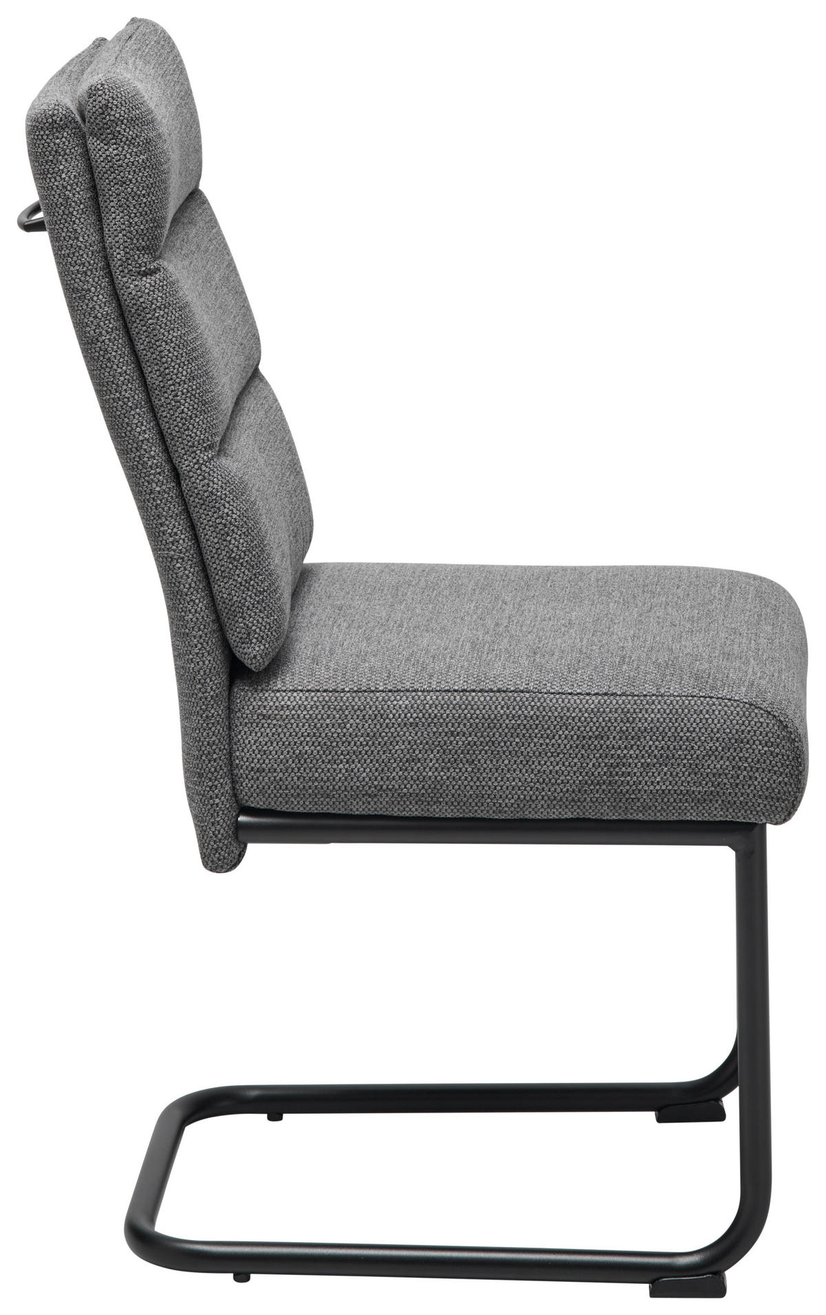 SCHWINGSTUHL  in Eisen Webstoff  - Dunkelgrau/Schwarz, LIFESTYLE, Holz/Textil (45/94/62cm) - MID.YOU