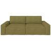 SCHLAFSOFA Webstoff Dunkelgrün  - Dunkelgrün/Schwarz, KONVENTIONELL, Kunststoff/Textil (256/83/115cm) - Carryhome
