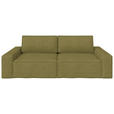 SCHLAFSOFA Webstoff Dunkelgrün  - Dunkelgrün/Schwarz, KONVENTIONELL, Kunststoff/Textil (256/83/115cm) - Carryhome