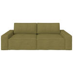 SCHLAFSOFA Webstoff Dunkelgrün  - Dunkelgrün/Schwarz, KONVENTIONELL, Kunststoff/Textil (256/83/115cm) - Carryhome