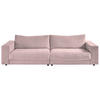 3-SITZER-SOFA in Cord Rosa  - Schwarz/Rosa, Design, Kunststoff/Textil (290/86/127cm) - Lomoco