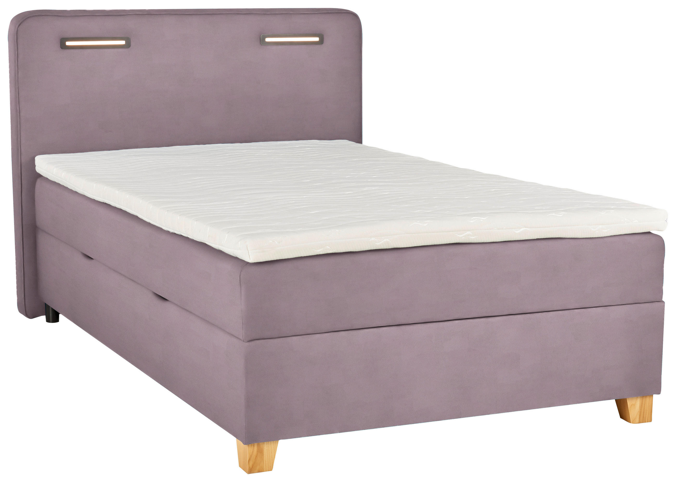 BOXBETT 120/200 cm  in Flieder  - Flieder, KONVENTIONELL, Holz/Textil (120/200cm) - Moderano