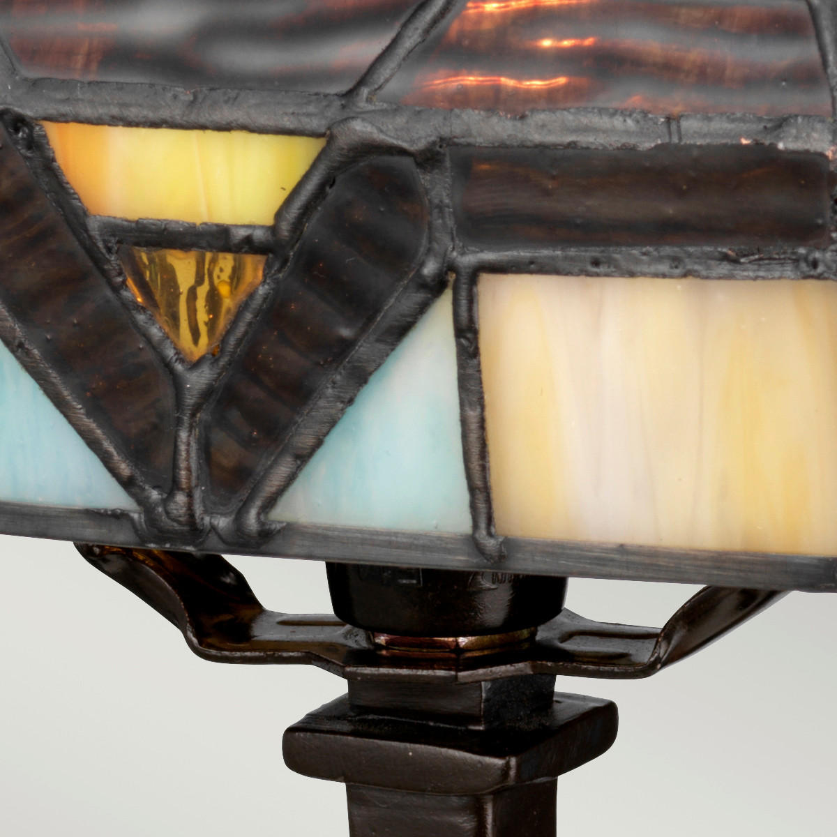 BORDSLAMPA Elstead QZ-Holmes-TL 12.5/30.5/12.5 cm   - bronsfärgad, Romantik / Lanthus, metall/glas (12.5/30.5/12.5cm) - Elstead Lighting