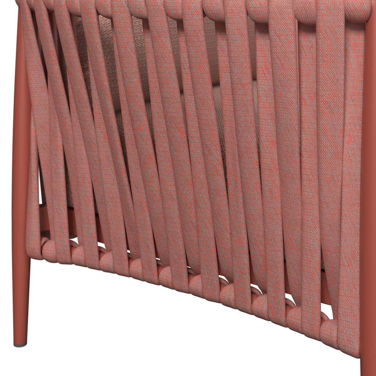 LOUNGESESSEL Rot Aluminium  - Rot, Design, Textil/Metall (91/68/81cm) - Amatio