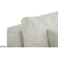 SCHLAFSOFA Struktur Creme  inkl. Zierkissen, Rückenkissen, Bettkasten, Schlaffunktion, Rücken echt  - Creme/Schwarz, KONVENTIONELL, Kunststoff/Textil (253/87/102cm) - Xora