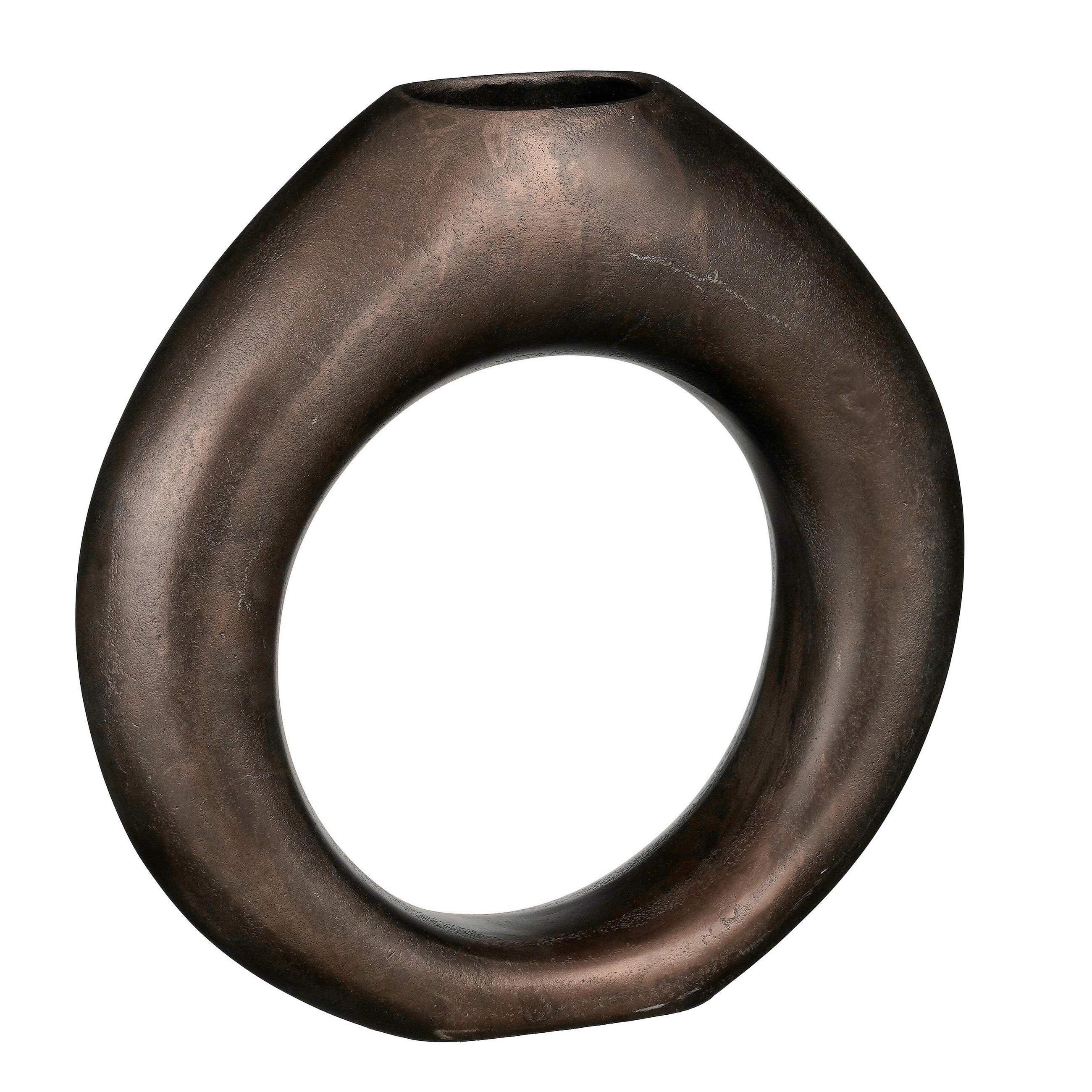 DEKORAČNÍ VÁZA, kov, 35 cm - hnědá, Basics, kov (35/10/35cm)