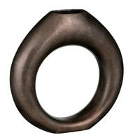 DEKORAČNÍ VÁZA, kov, 35 cm - hnědá, Basics, kov (35/10/35cm)