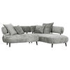 ECKSOFA in Chenille Grau  265/200 cm  - Schwarz/Grau, Design, Holz/Textil (265/200cm) - Landscape