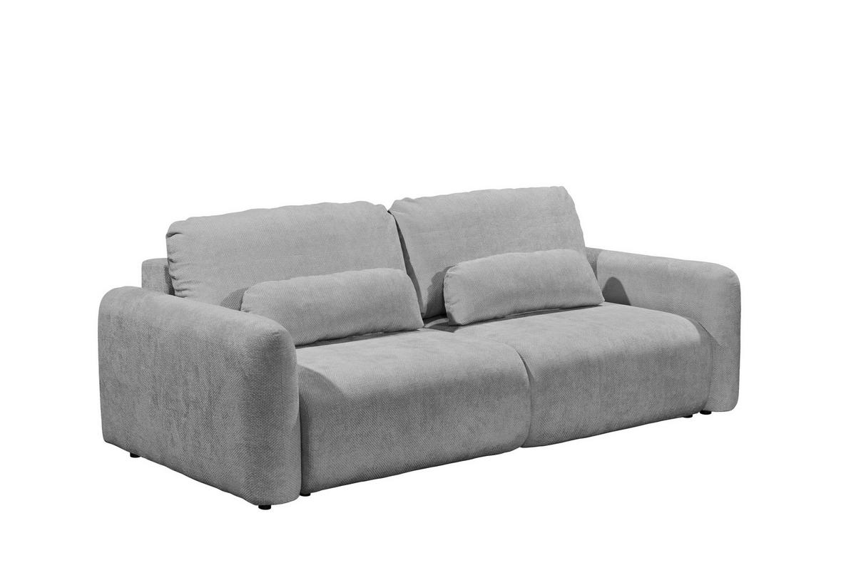 SCHLAFSOFA Webstoff Grau  - Schwarz/Grau, Modern, Kunststoff/Textil (240/89/122cm) - MID.YOU