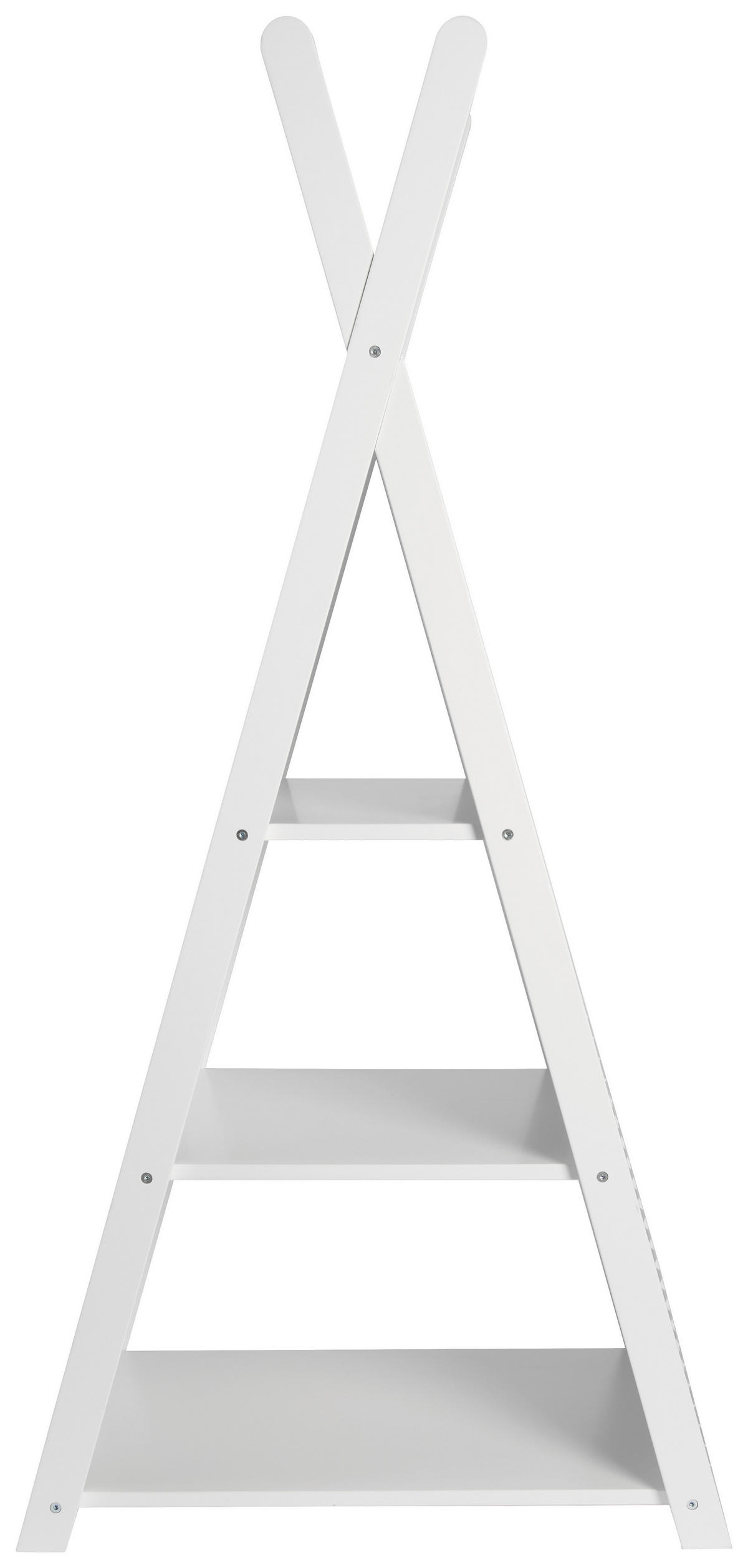 KINDERREGAL Tipi Grau, Weiß  - Weiß/Grau, Basics, Holzwerkstoff/Textil (65/43,7/135cm) - My Baby Lou