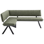 ECKBANK 140/180 cm  in Grün, Schwarz  - Schwarz/Grün, MODERN, Textil/Metall (140/180cm) - Cantus