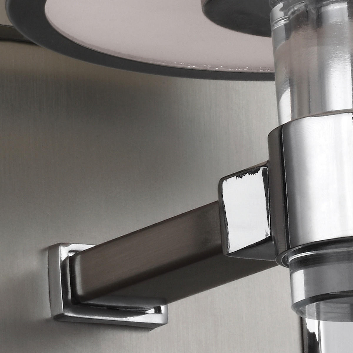 WANDLEUCHTE - Chromfarben/Nickelfarben, Konventionell, Glas/Metall (12,8/16,5/24,8cm) - Elstead Lighting