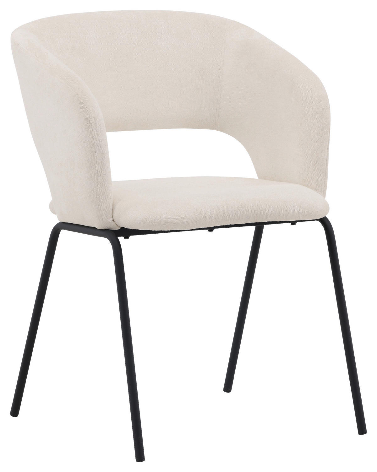 STOLSET 2 styck stål textilväv  - vit/svart, Design, metall/textil (66/86/66cm) - Livetastic