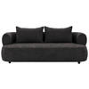 3-SITZER-SOFA Chenille Schwarz  - Schwarz, Design, Kunststoff/Textil (200/76/96cm) - Livetastic