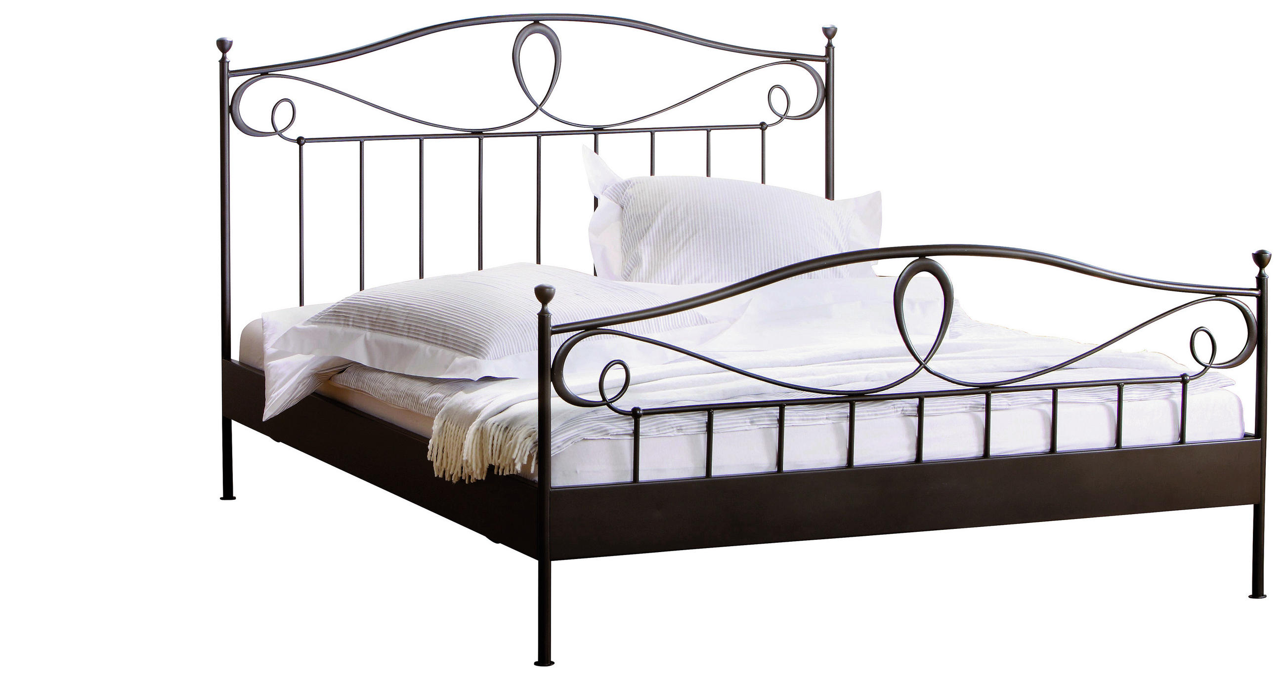 METALLBETT 160/200 cm in Schwarz - Schwarz, LIFESTYLE, Metall (160/200cm) - Hasena