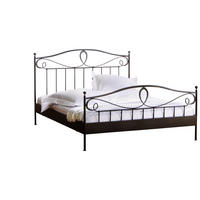 METALLBETT 180/200 cm  in Schwarz  - Dunkelgrau/Schwarz, LIFESTYLE, Metall (180/200cm) - Hasena