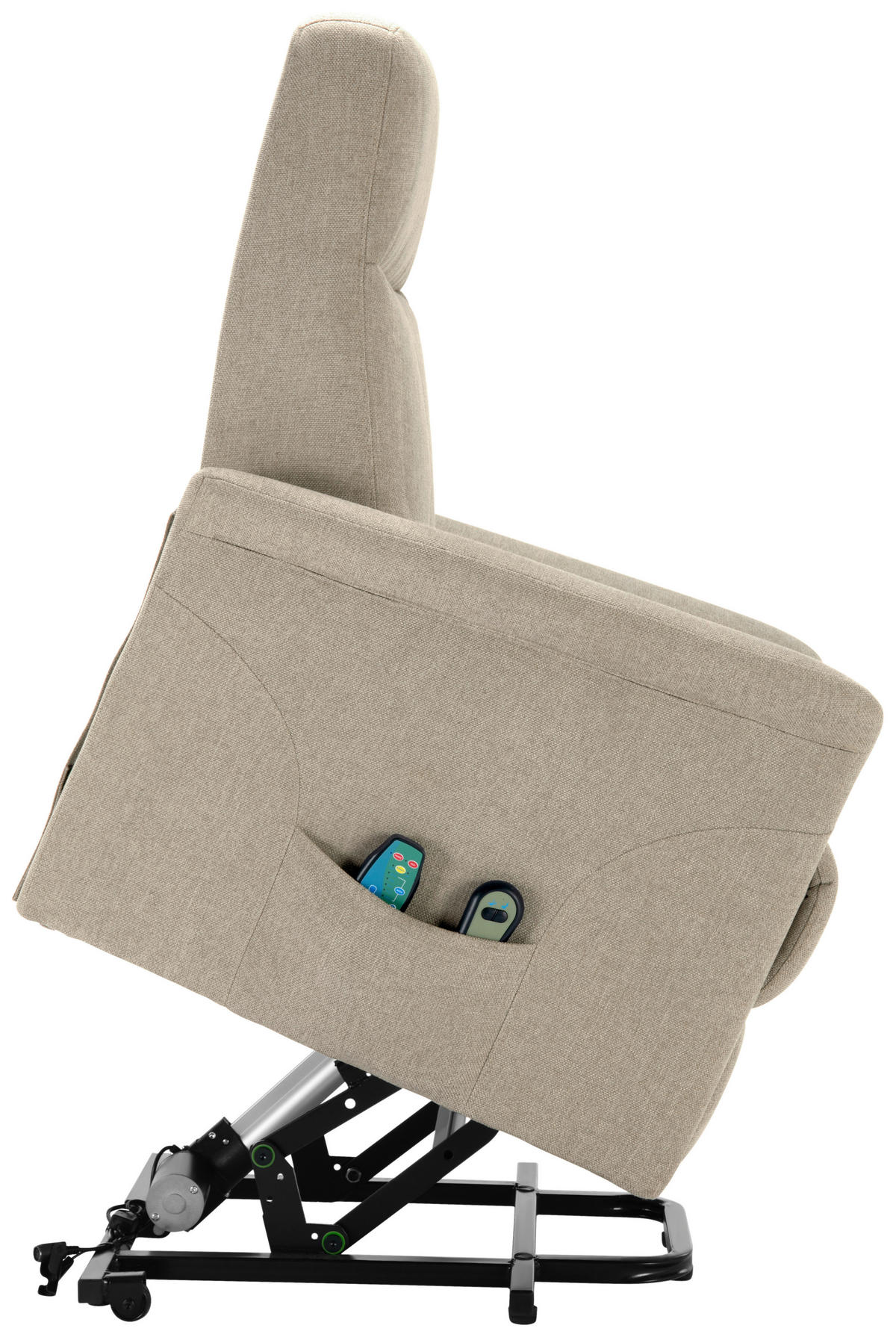 MASSAGESESSEL Mikrofaser Naturfarben    - Schwarz/Naturfarben, KONVENTIONELL, Kunststoff/Textil (72/102/86cm) - MID.YOU