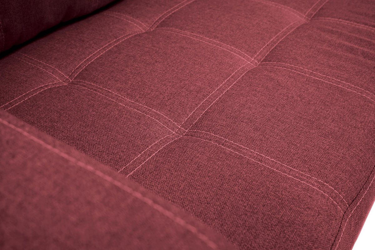 ECKSCHLAFSOFA in Mikrofaser Rot  - Rot/Schwarz, Design, Kunststoff/Textil (240/160cm) - Livetastic