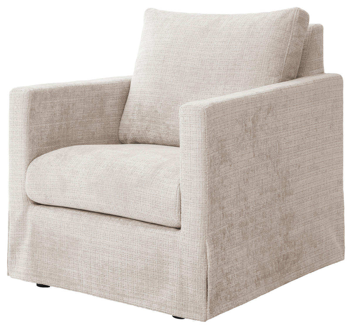 SESSELBEZUG - Creme, Design, Textil (84/89/95cm) - P & B