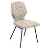 STUHL  in Stahl Mikrofaser Metall, Textil  - Schwarz/Naturfarben, Design, Textil/Metall (46/91/57cm) - Dieter Knoll