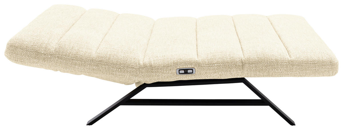 RELAXLIEGE Chenille Weiß  - Schwarz/Weiß, Design, Textil/Metall (120/54-113/158-198cm) - Pure Home Lifestyle