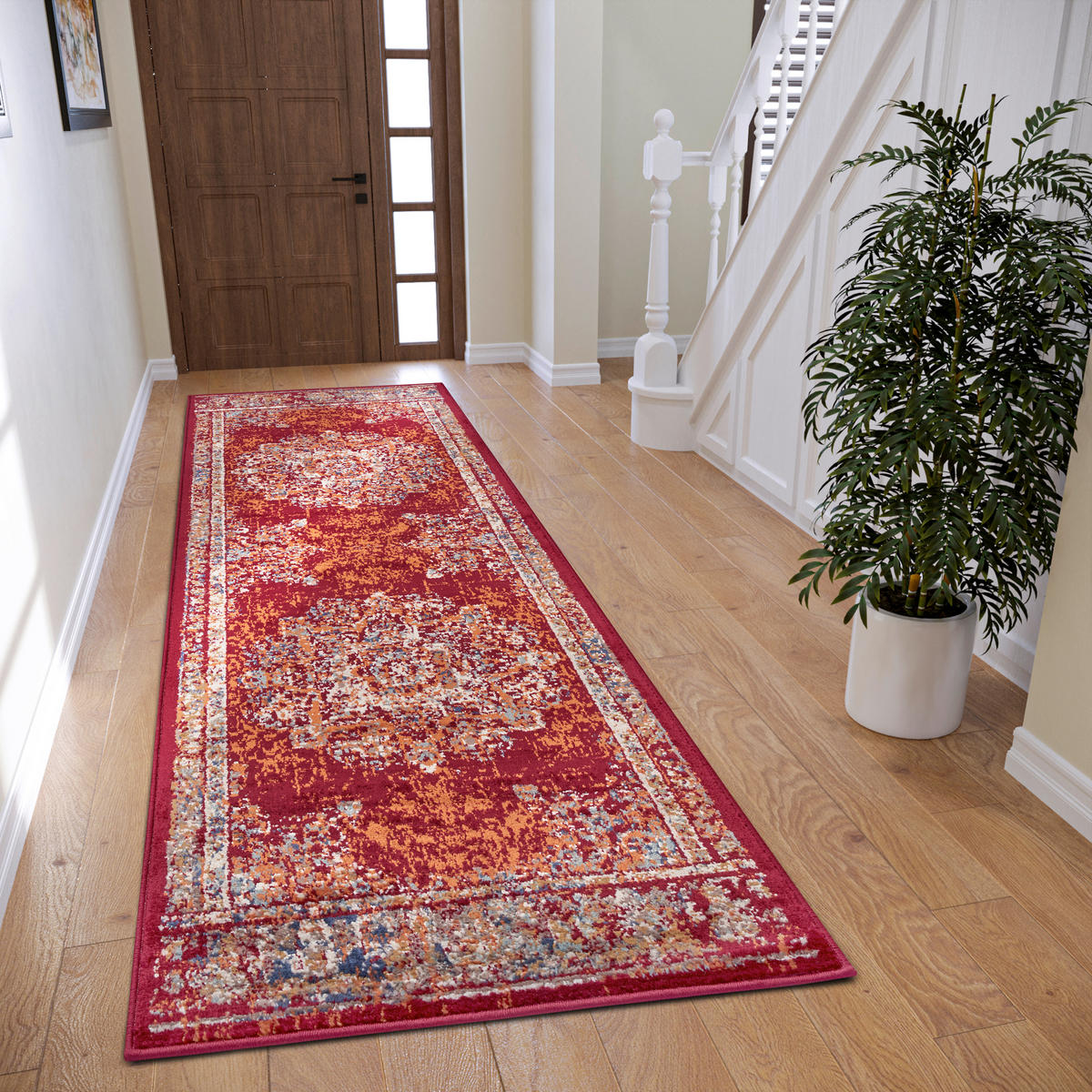 LÄUFER 80/240 cm Luxor  - Rot/Multicolor, Design, Kunststoff/Textil (80/240cm)