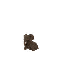 DEKOTIER - Dunkelbraun, Basics, Kunststoff/Stein (19,5/14,5/17,5cm) - Ambia Home