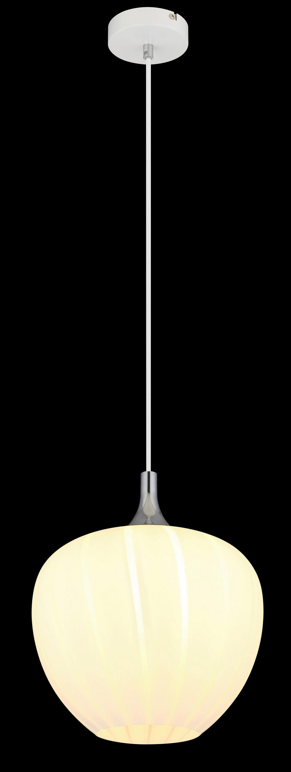 Thumbnail - Globo Hängeleuchte, Weiß, Chrom, Metall, Glas, rund,rund, 120 cm, CE, Lampen & Leuchten, Leuchtenserien