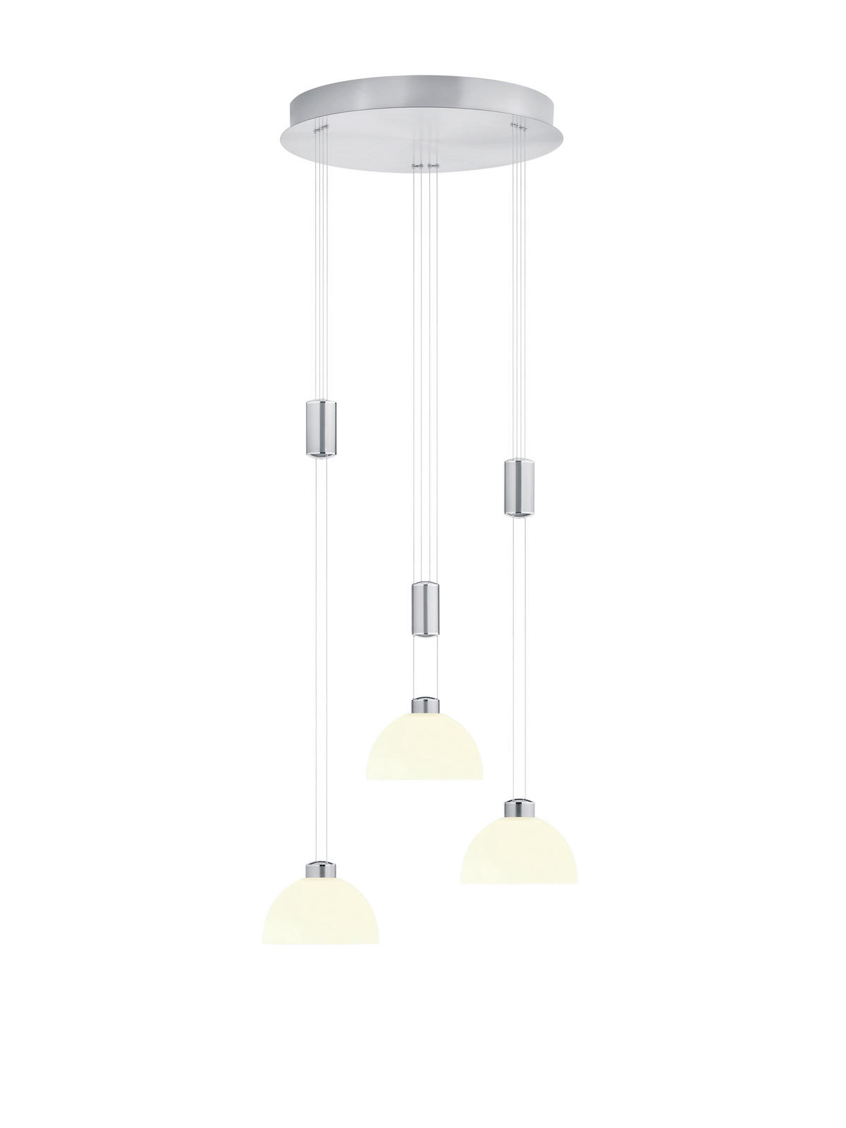 LED-HÄNGELEUCHTE Moon 43/150 cm  - Chromfarben/Nickelfarben, KONVENTIONELL, Metall (43/150cm) - Hell
